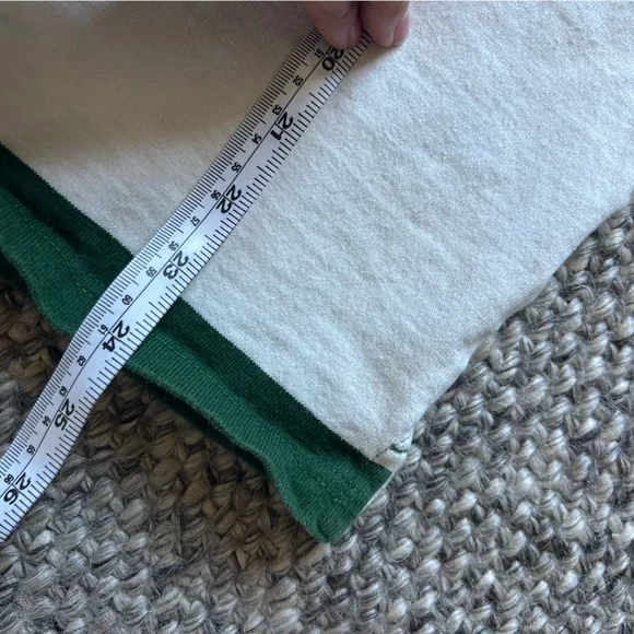 Green and White Striped Varsity Rugby Shirt oversized XS H&M 100% cotton - Picture 8 of 11